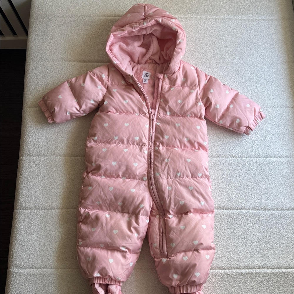 GAP Pink Baby Snowsuit 12-18 MOS